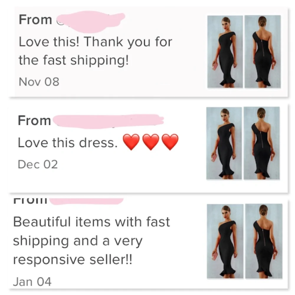 Bandage Asymmetrical Midi Dress in Black - Picture 12 of 16